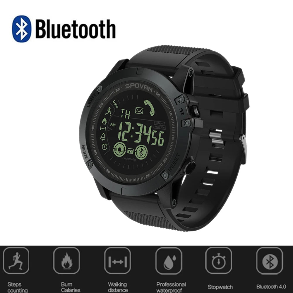 Bluetooth Men's Watch Fashion Sport Clock Digital Watch 2 Years Battery Life 50m Waterproof Watch Smart Watch Smartwatch