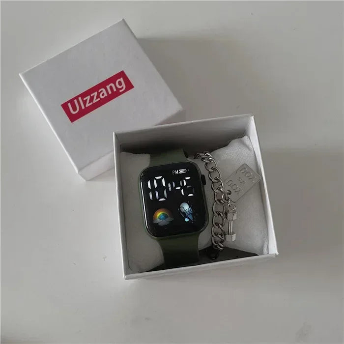 Fashion LED Sports Watch Digital Watches for Women Pink Electronic Wristwatches Casual Silicone Montre Femme Relojs Para Mujer