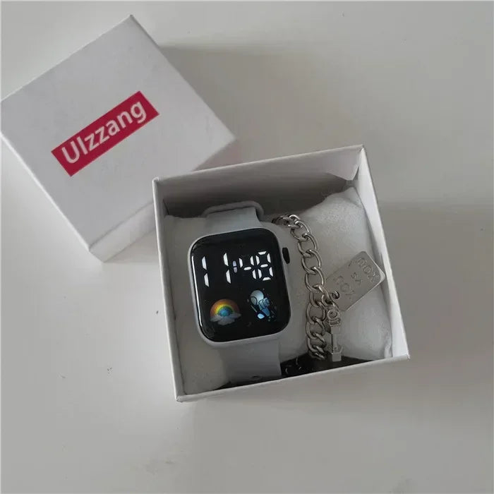 Fashion LED Sports Watch Digital Watches for Women Pink Electronic Wristwatches Casual Silicone Montre Femme Relojs Para Mujer