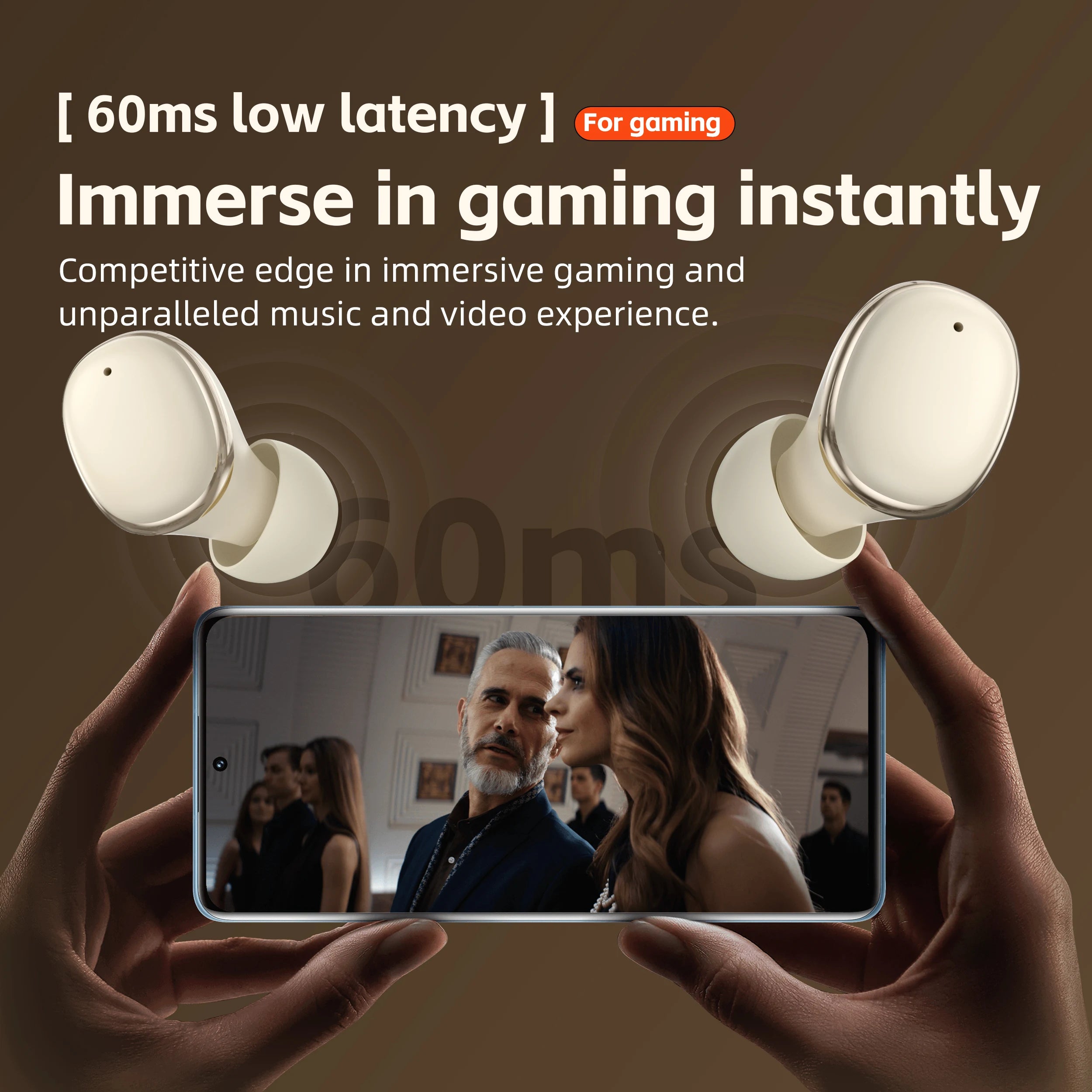 Wireless Headphones,QERE E30,NEW TWS Bluetooth 5.3,HD Microphone,HIFI Earphones,13mm Driver,Low Latency gaming waterproof Earbud