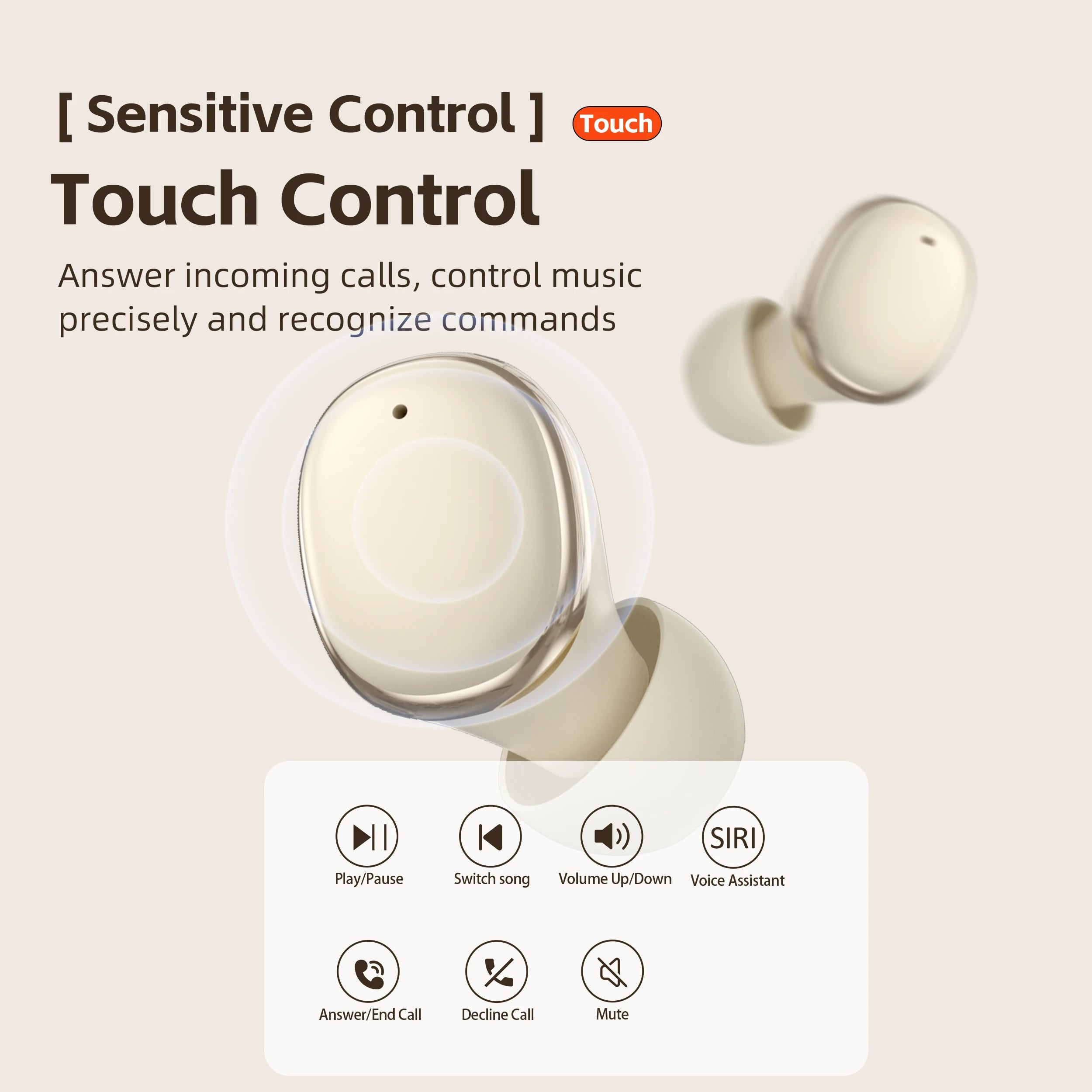 Wireless Headphones,QERE E30,NEW TWS Bluetooth 5.3,HD Microphone,HIFI Earphones,13mm Driver,Low Latency gaming waterproof Earbud