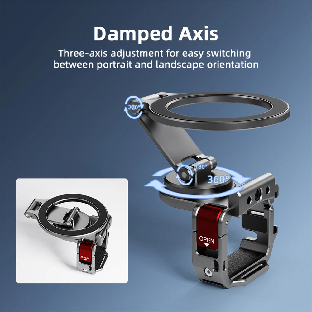 Magnetic Adapter Frame for JI Osmo Pocket 3 Desktop Mount Base Expansion Bracket Protective Case Photography Camera Accessories